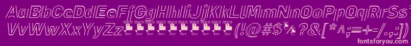 LaPejinaFontItalicPersonalUse Font – Pink Fonts on Purple Background