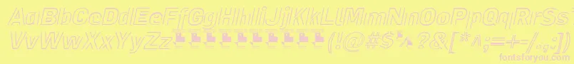 LaPejinaFontItalicPersonalUse Font – Pink Fonts on Yellow Background