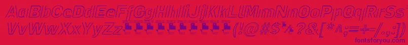 LaPejinaFontItalicPersonalUse Font – Purple Fonts on Red Background