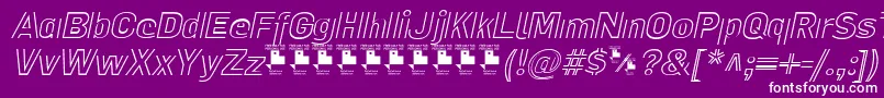 LaPejinaFontItalicPersonalUse Font – White Fonts on Purple Background