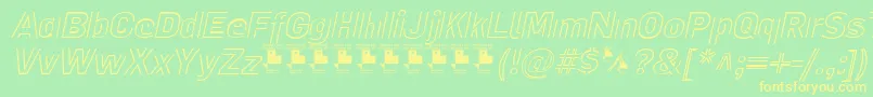 LaPejinaFontItalicPersonalUse Font – Yellow Fonts on Green Background
