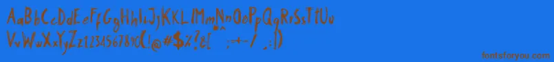 Шрифт Stobau – коричневые шрифты на синем фоне