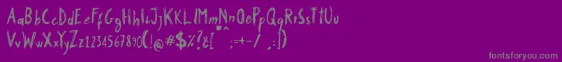 Stobau Font – Gray Fonts on Purple Background