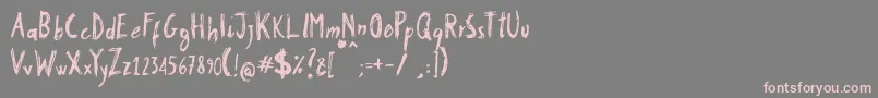 Stobau-Schriftart – Rosa Schriften auf grauem Hintergrund