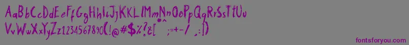 Stobau Font – Purple Fonts on Gray Background