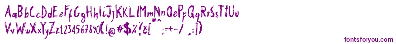 Stobau Font – Purple Fonts on White Background
