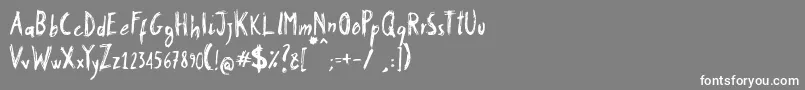 フォントStobau – 灰色の背景に白い文字