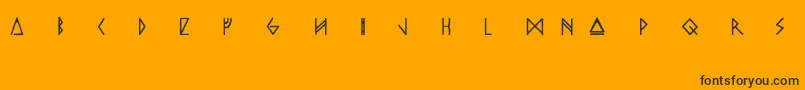OdinsSpear Font – Black Fonts on Orange Background
