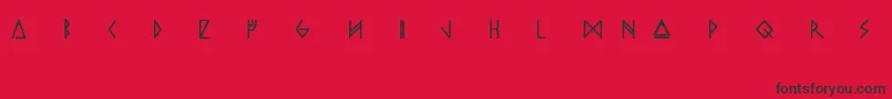 OdinsSpear Font – Black Fonts on Red Background