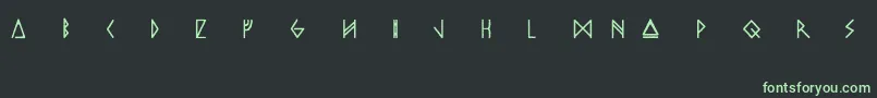 OdinsSpear-fontti – vihreät fontit mustalla taustalla