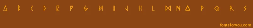 OdinsSpear Font – Orange Fonts on Brown Background