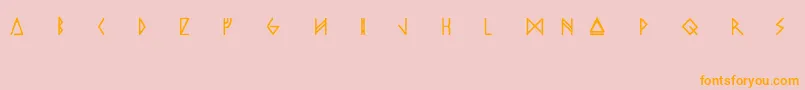OdinsSpear Font – Orange Fonts on Pink Background