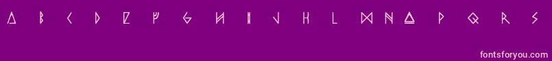OdinsSpear Font – Pink Fonts on Purple Background