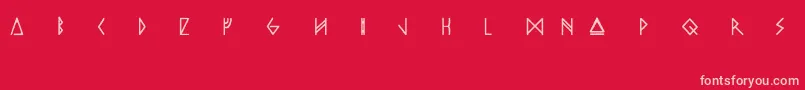 OdinsSpear Font – Pink Fonts on Red Background