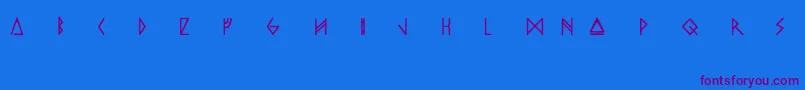 Шрифт OdinsSpear – фиолетовые шрифты на синем фоне