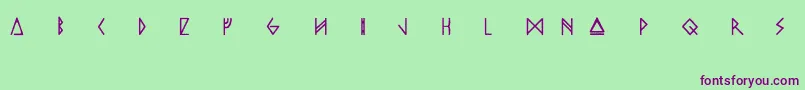 OdinsSpear Font – Purple Fonts on Green Background