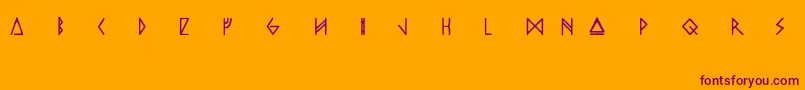 OdinsSpear Font – Purple Fonts on Orange Background