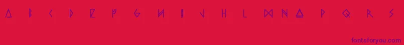 OdinsSpear Font – Purple Fonts on Red Background