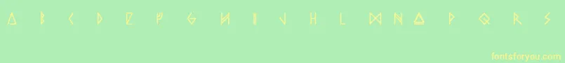 Шрифт OdinsSpear – жёлтые шрифты на зелёном фоне