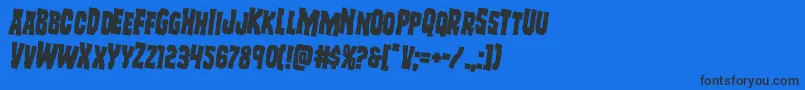 フォントFreakfinderrotate2 – 黒い文字の青い背景