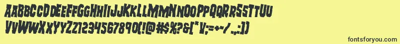 Freakfinderrotate2 Font – Black Fonts on Yellow Background