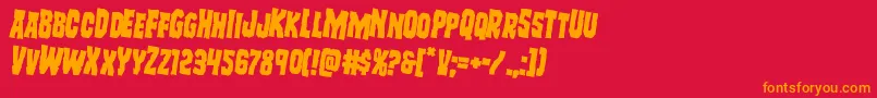 Freakfinderrotate2 Font – Orange Fonts on Red Background