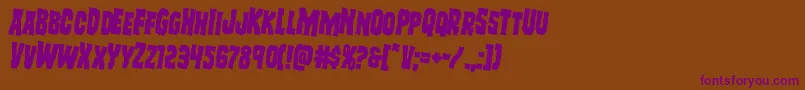 Freakfinderrotate2 Font – Purple Fonts on Brown Background