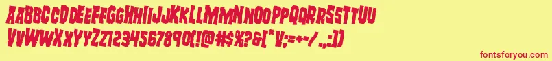 Freakfinderrotate2 Font – Red Fonts on Yellow Background