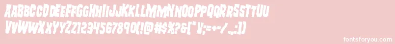 Freakfinderrotate2-fontti – valkoiset fontit vaaleanpunaisella taustalla