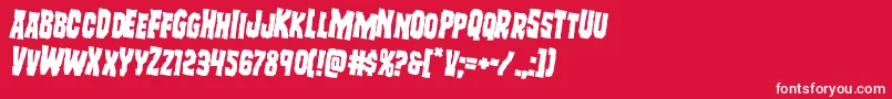 Freakfinderrotate2 Font – White Fonts on Red Background