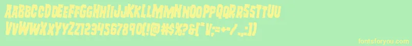 Freakfinderrotate2 Font – Yellow Fonts on Green Background