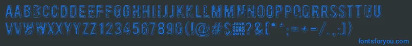 49Birthdays Font – Blue Fonts on Black Background