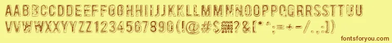 49Birthdays Font – Brown Fonts on Yellow Background