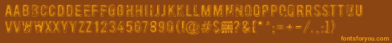 49Birthdays Font – Orange Fonts on Brown Background