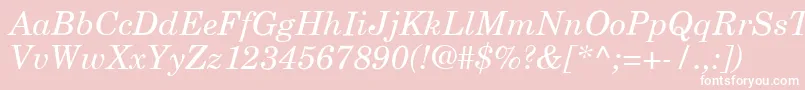 NewCenturySchoolbookLtItalic Font – White Fonts on Pink Background