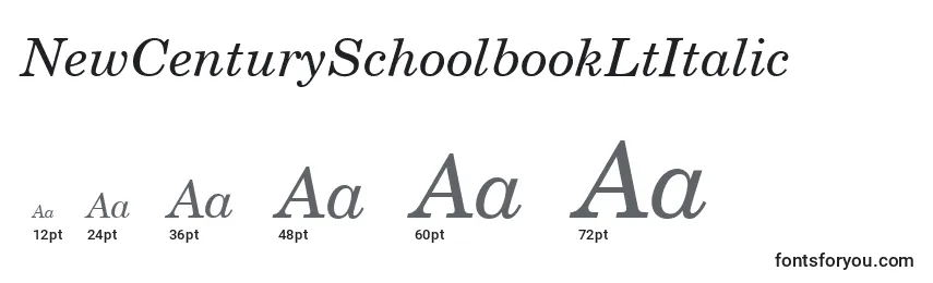 Größen der Schriftart NewCenturySchoolbookLtItalic
