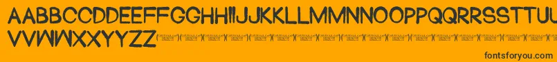Blackhead Font – Black Fonts on Orange Background