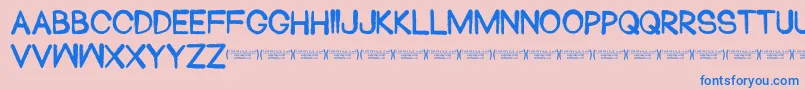 Blackhead Font – Blue Fonts on Pink Background