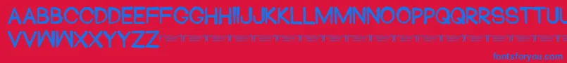 Blackhead Font – Blue Fonts on Red Background