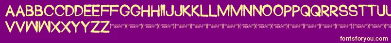 Blackhead Font – Yellow Fonts on Purple Background