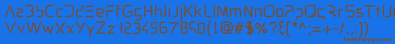 Pixopopdodo Font – Brown Fonts on Blue Background