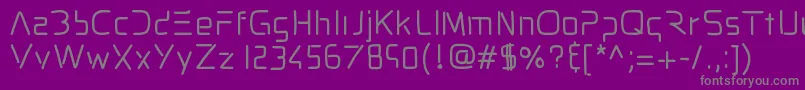 フォントPixopopdodo – 紫の背景に灰色の文字