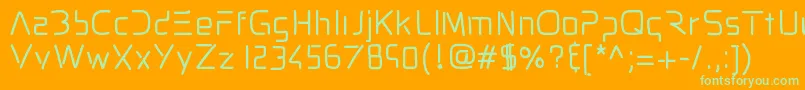 Pixopopdodo Font – Green Fonts on Orange Background