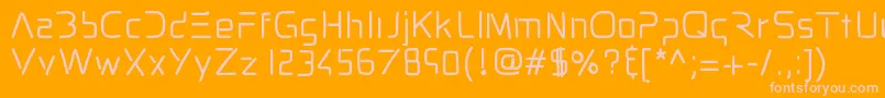 Pixopopdodo Font – Pink Fonts on Orange Background