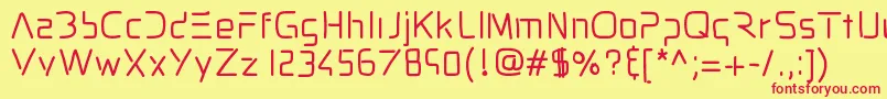 Pixopopdodo Font – Red Fonts on Yellow Background