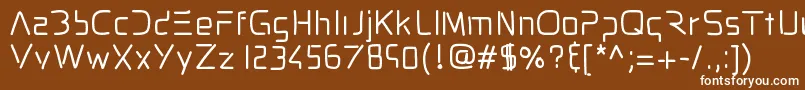 フォントPixopopdodo – 茶色の背景に白い文字