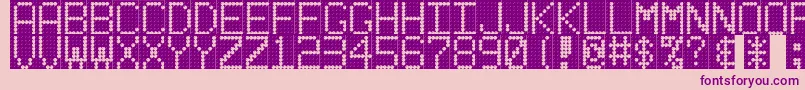 Led Font – Purple Fonts on Pink Background