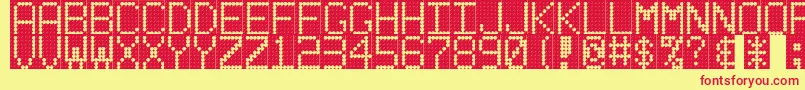 Led Font – Red Fonts on Yellow Background