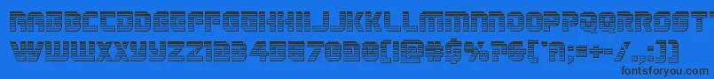 Legiosabinachrome Font – Black Fonts on Blue Background