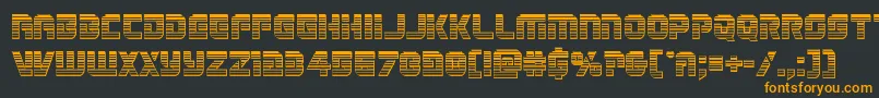 Legiosabinachrome Font – Orange Fonts on Black Background